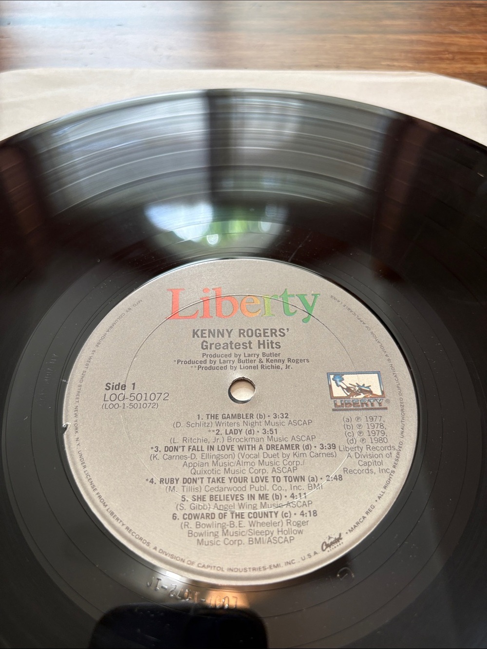 Kenny Rogers Greatest Hits 1980 Liberty LOO-1072 Vinyl  LP Compilation Record - Picture 6 of 6